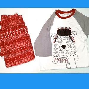 Target Wondershop "Papa" Bear Holiday Pajamas Set (Small)